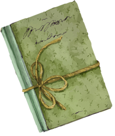 Aquarellbild altes Buch